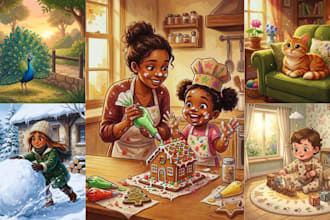 children story book illustration children story children story book illustration
