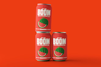 professional product label packaging and 3d mockups