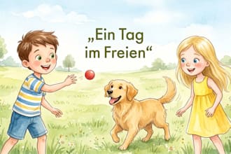 illustriere ihr kinderbuchillustration mit einzigartigen aquarell illustrationen