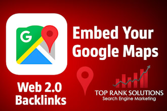 embed your google map in web20 blogs high da sites for best local SEO