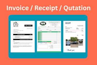 create professional invoice and receipt