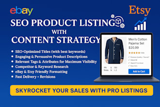 optimize etsy and ebay lister SEO content strategy