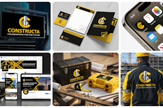 do unique business logo and a complete branding kit with full brand identity