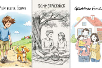 handgezeichnete kinderbuchillustrationen aquarell illustration und vintage kunst