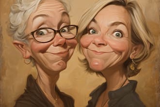 draw family portrait friendship portrait pet portrait