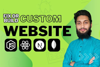 develop web app and fix react js, next js, and node js bugs