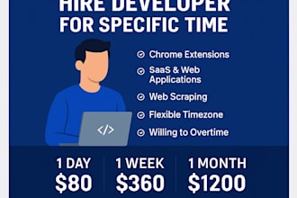 be your part time or fulltime remote software developer web, chrome extension