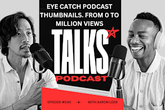 design eye catching podcast thumbnail and cover art