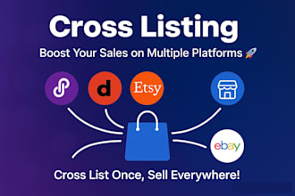 cross list products on depop, etsy, poshmark using vendoo and list perfectly
