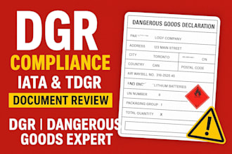 prepare your dangerous goods documentation for iata