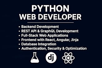 do custom website development in django, flask, fast API, and python