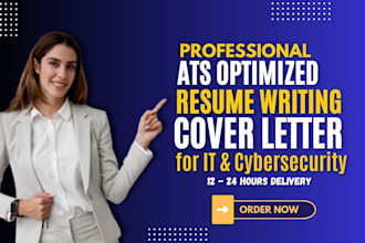 write ats resume for IT, cyber security, data science and software engineer