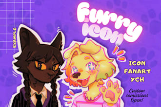 draw a furry icon pfp or fursona for twitch, discord n social