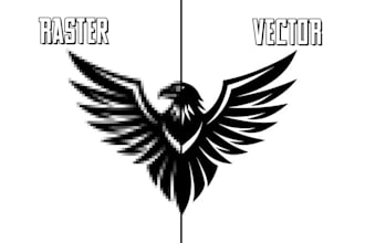 do vector tracing, logo redraw, and image to vector conversion