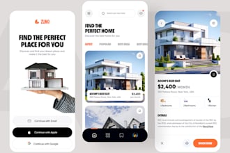 develop real estate app and property listing website with CRM integration