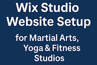 build and optimize your wix studio website for martial arts, yoga, or fit