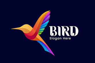 design outstanding hummingbird logo with express delivery