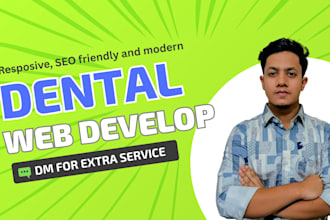 create a professional dental website for dentists