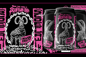 create label design for your can, drink, or beverage