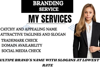 create business name business slogan logo design trademark brand positioning