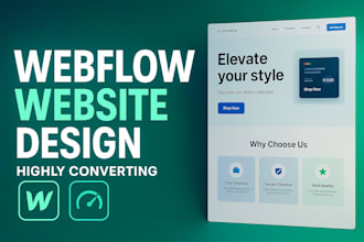 design or develop a responsive webflow website with animations, webflow expert