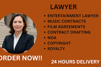 be your entertainment lawyer for music, film, and media contracts