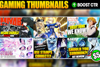 design high CTR gaming youtube thumbnails