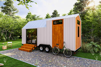 create professional 3d tiny house design, modeling, and photorealistic rendering