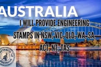 provide engineering stamps in nsw, vic, qld, wa, sa, act, nt, tas