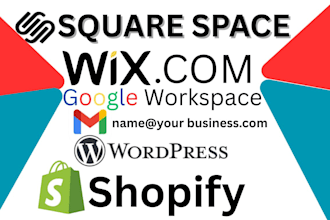 setup google workspace with your shopify, wix, squarespace,wordpress