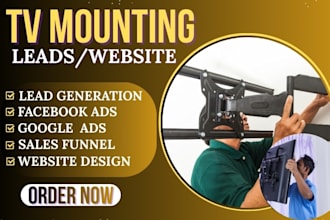 generate tv mounting leads handyman leads window repair furniture website