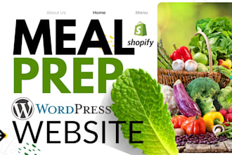 design ultimate meal prep website, meal prep business, meal prep blog website