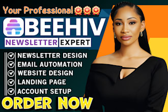 setup beehive newsletter, beehive landing page, substack newsletter, or beehiv