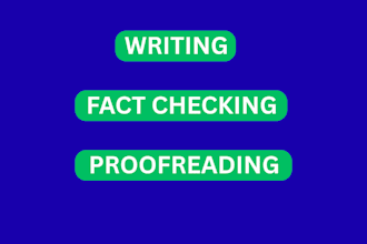 fact check, proofread, and provide accurate and polished content