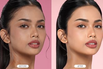 do beauty photo retouch for skincare brand