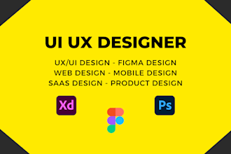 make UI UX design for web and mobile design, figma design, saas design