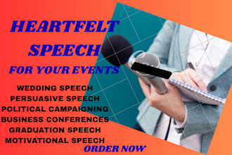 write you a captivating speech and romantic vows