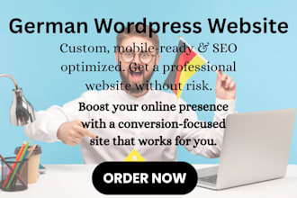 design german wordpress website with SEO optimization for high ranking conversio