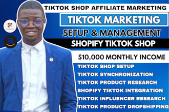 set up tiktok shop tik tok affiliate influencer dropshipping marketing manager