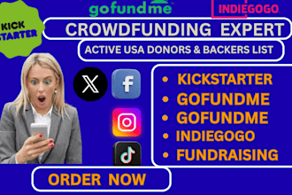 generate active crowdfunding backers list for kickstart indiegogo gofundme
