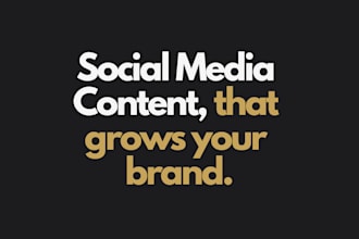 be your social media manager and create social media posts