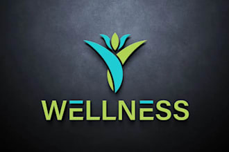 do natural health yoga fitness and wellness logo design