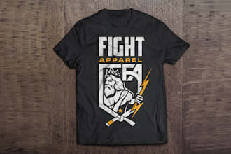 design unique fighter apparel clothing brand logo