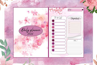 design daily planner, weekly planner and custom journals