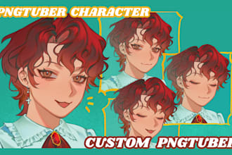 design custom pngtuber character model and png tuber avatar for streaming