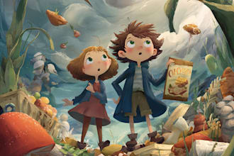 design children book illustration and children book cover