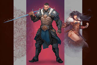 draw your characters and fanart in semi realistic art