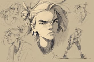 sketch any person, character or animal