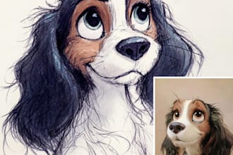 draw amazing pet disney portrait