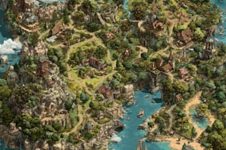 create a custom fantasy world map